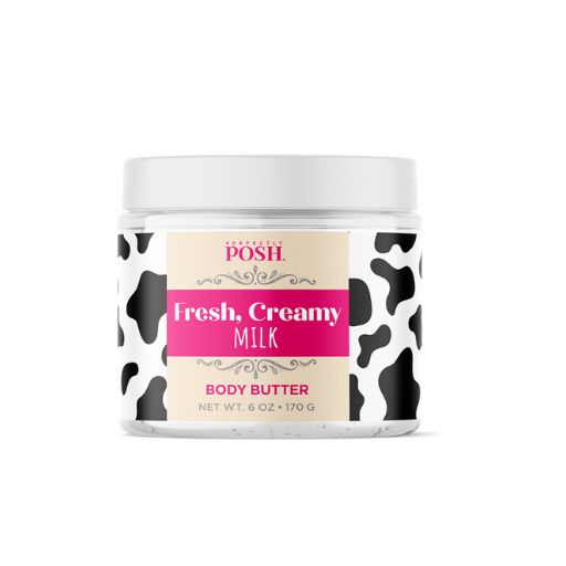 Fresh Creamy Milk Body Butter by Perfectly Posh
Hydrating shea and almond oil butter with milk thistle for soft, soothed, beautifully nourished skin.