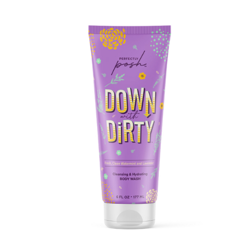 Down with Dirty Body Wash by Perfectly Posh
Hydrating body wash with aloe, glycerin, and hyaluronic acid for clean, soft skin.