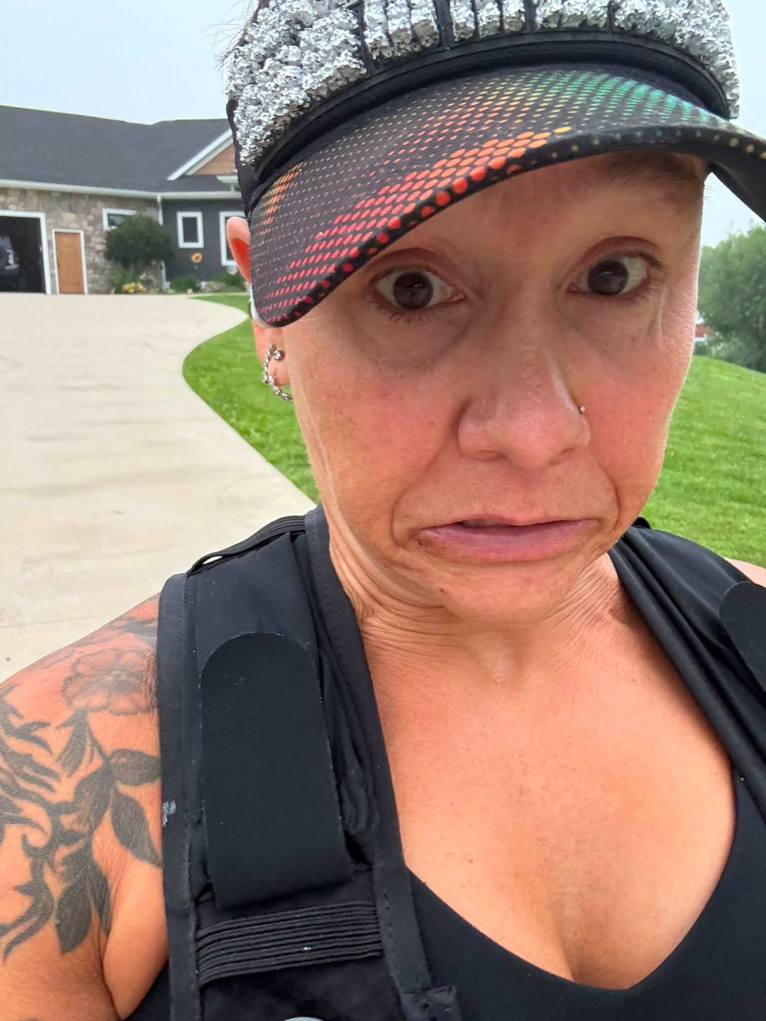 It was so humid out!! Long run today that made me evaluate life…lol