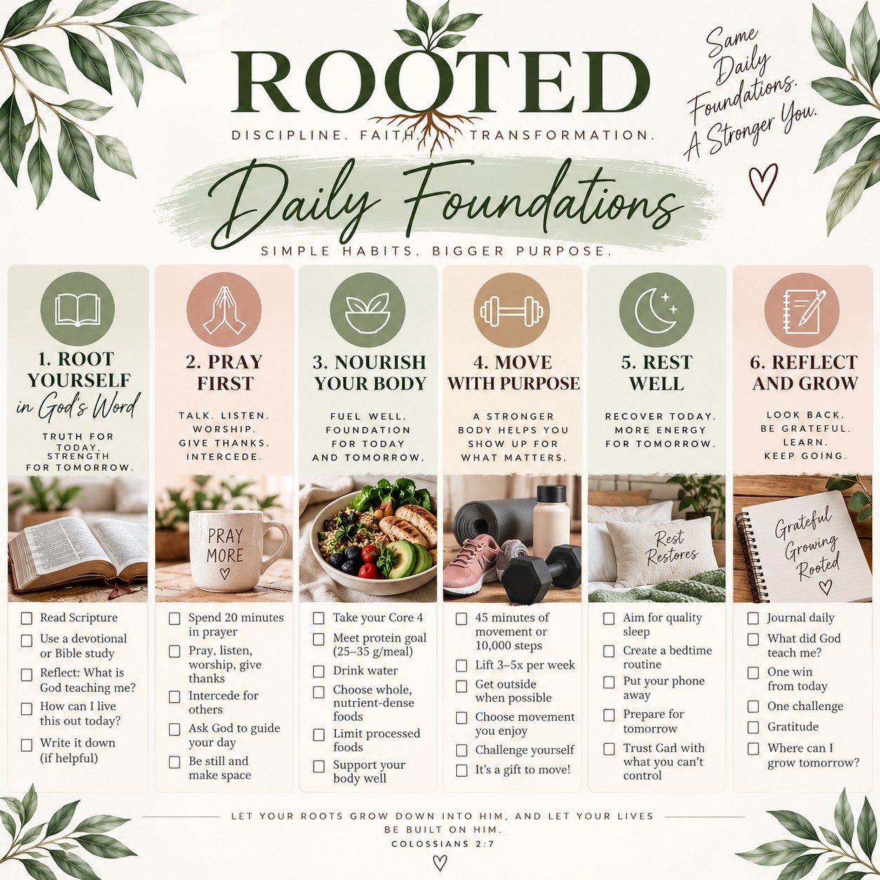 Something beautiful is happening inside ROOTED. 🌿

And no…it isn’t that everyone is doing everything perfectly.

It’s the opposite.

People are showing up.

Encouraging one another.

Moving their bodies.

Getting back into Scripture.

Being more intentional with nutrition.

Praying.

Resting.

Serving.

Starting again when a day doesn’t go as planned.

THAT is community.

Not competition.

Not perfection.

Just people reminding one another:

“Keep going. I’m right here with you.”

So proud of this little community. 💚

Give them some love today!